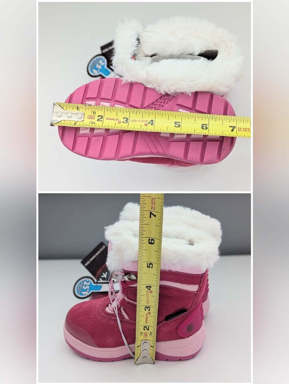 NWT Swiss Tech Girls' (Size8) Suede Waterproof Winter Snow Boots w/Faux Fur Cuff - Picture 15 of 16
